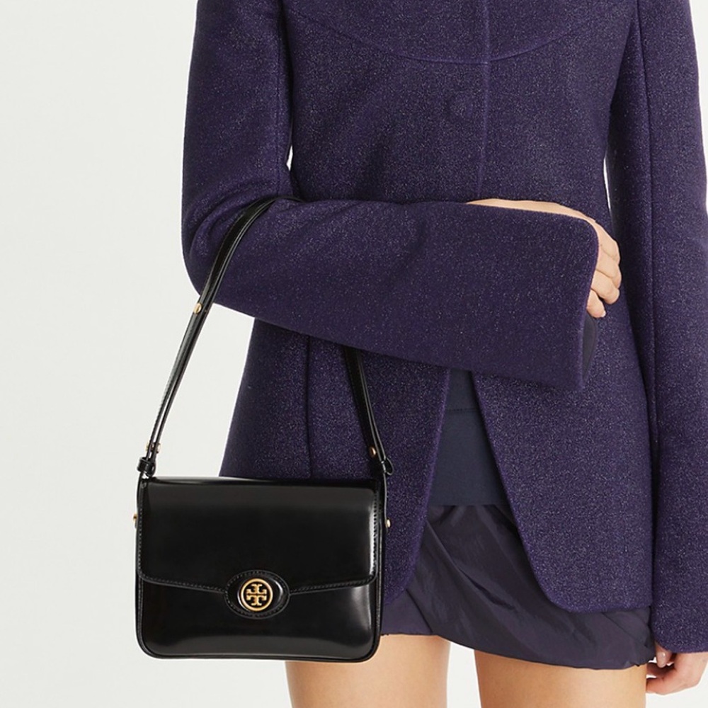Authentic Tory Burch Spazzolato Convertible Shoulder Bag